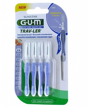 GUM Trav-Ler 4 brossettes (0.6 mm)