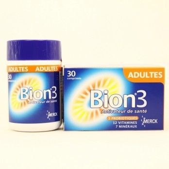 Bion 3 Adulte Probiotique + Vitamines et Mineraux Cps 30
