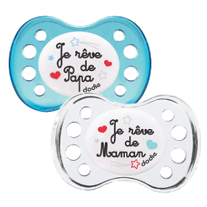 Dodie sucette anatomique silicone +6 duo nuit 36