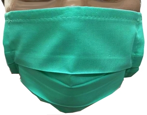 Masque Vert réutilisable Lavable stérilisable anti-projection en tissu imperméable boite de 10 unités