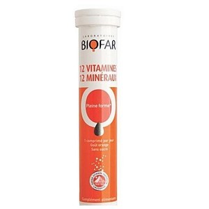 Biofar 12 Vitamines 12 Mineraux - Pleine Forme (20 Comp)