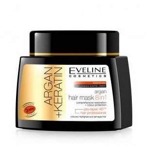 Eveline Argan+keratin masque cheveux 8in1 (3 min) 500ml