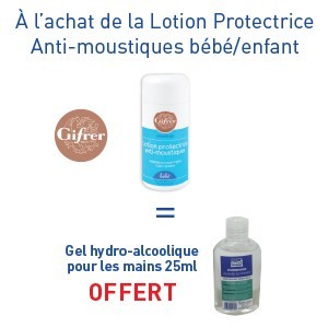 Moustifluid Lotion protectrice Bébé/Enfant = 1 gel hydroalcoolique OFFERT
