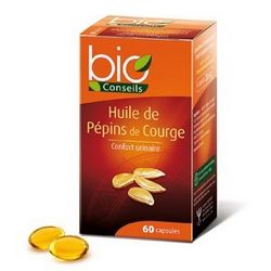 Bio conseils huile de pépin de courge confort urinaire 60 capsules