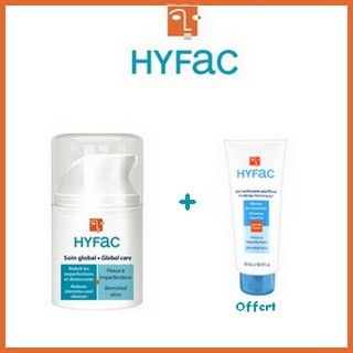 Hyfac Soin Global 40ml + Gel Nettoyant purifiant 40ml Offert