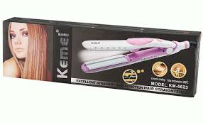 Kemei KM-5623 Lisseur à cheveux électrique en céramique ionique à jet de vapeur