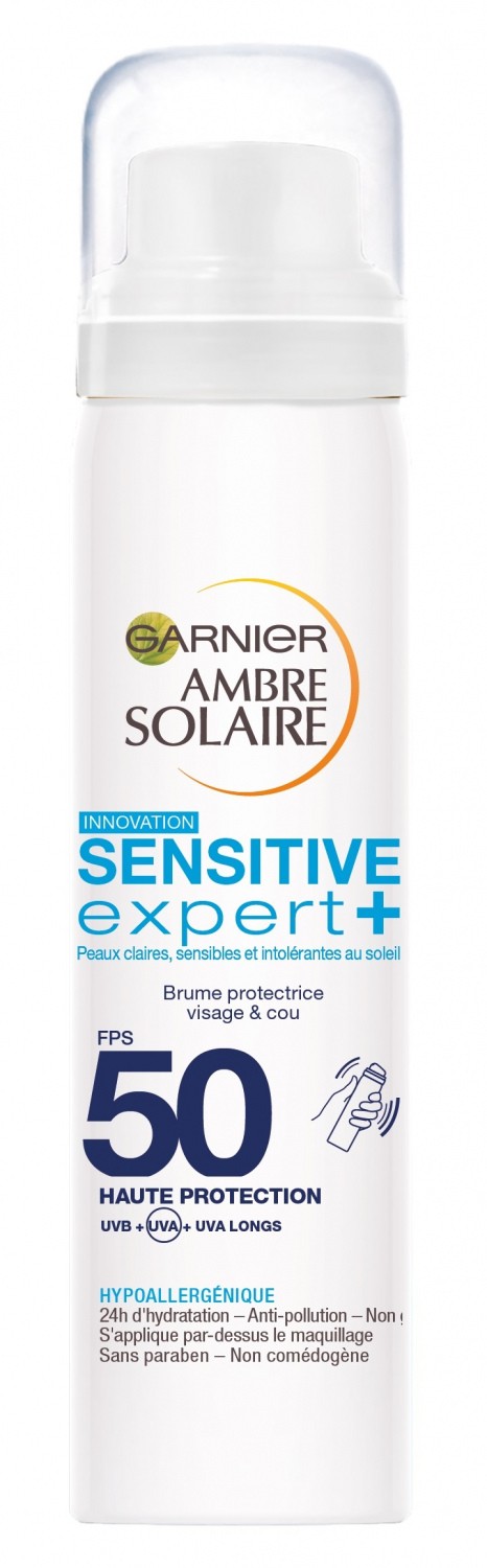 Garnier Brume Protectrice Visage & Cou FPS 50 - Ambre Solaire Sensitive Expert+ 75ml