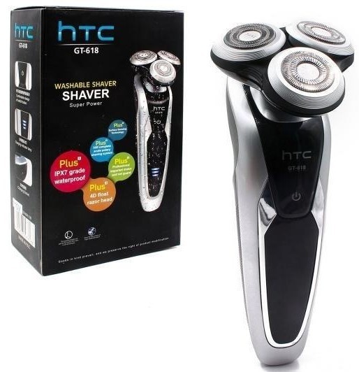 HTC Rasoir électrique Rechargeable 3D faible bruit GT-618