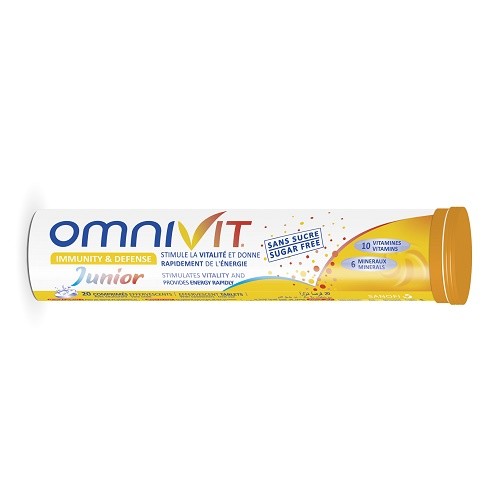 Omnivit Junior multi-vitamines enfant à partir de 4 ans (20 cp Effervescent)