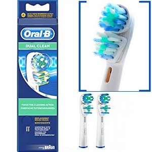 Oral-B Dual Clean 2 brossettes recharge pour brosses à dents électriques 