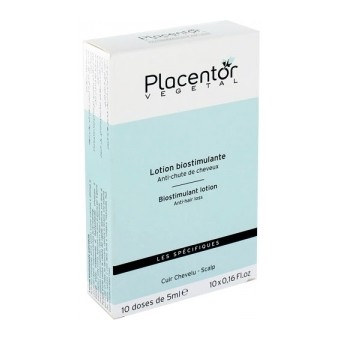 Placentor Vegetal Lotion Biostimulante Anti-chute de Cheveux, 10 doses de 5ml