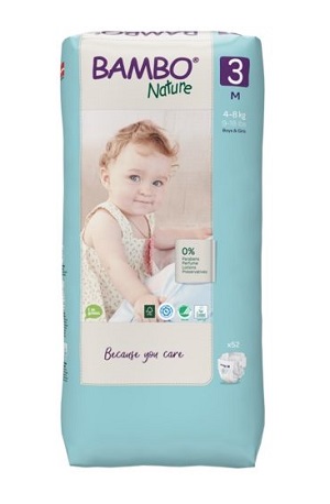 Bambo Nature Couches Taille 3 (4-8 KG /52 U)