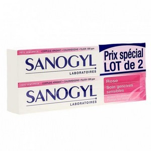 Sanogyl Rose 1500ppm Soin gencives sensibles 2x75ml