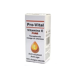 Pro-Vital Vitamine E Pure Tocopherols visage et cheveux Anti-oxydant Anti-age 