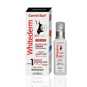 Carrot sun Whitederm crème de blanchiment pour visage 100ml (Crème blanchissante seulement en 1 minute)