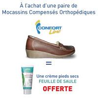 Mocassin Compensé Orthopédique CONFORT LINE Marron = Crème Pieds OFFERTE
