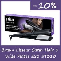 Braun Lisseur Satin Hair 3 wide plates ES1 st310 - 10% de Remise