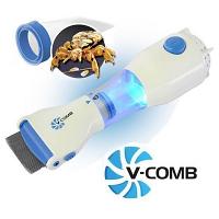 V-COMB Traitement Contre les Poux Sans Allergie et Sans Produits Chimiques - Peigne à Poux électrique + aspirateur - VS-801