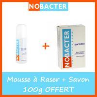Nobacter Mousse à raser + Savon 100g OFFERT